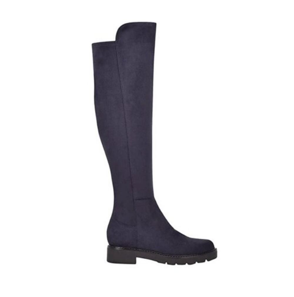 Nine West Women's Dark Blue Zip Up Over The Knee Tread2 Boots Size 5M